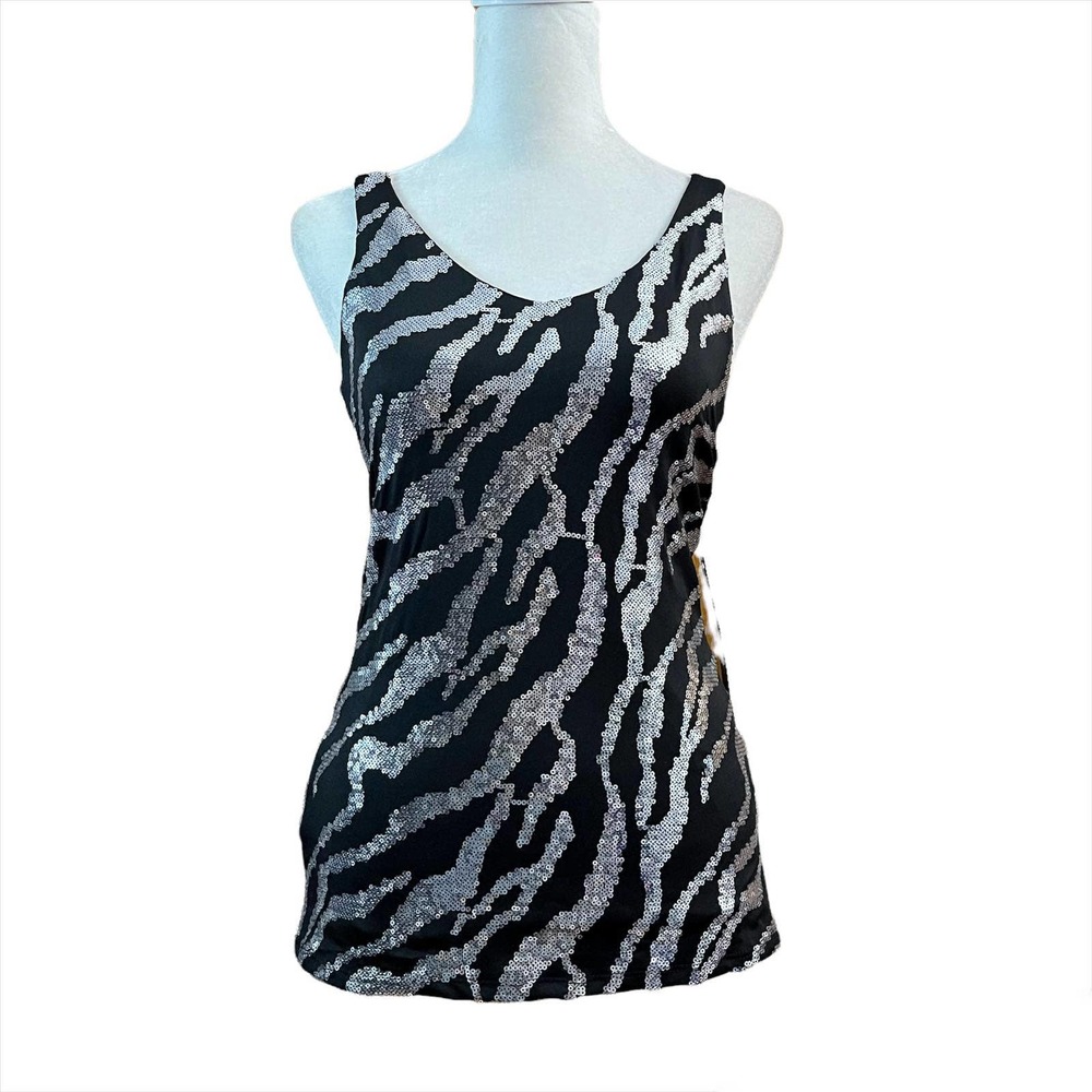 NWT - Another Reason Silver Sequins Tops (Size: S)